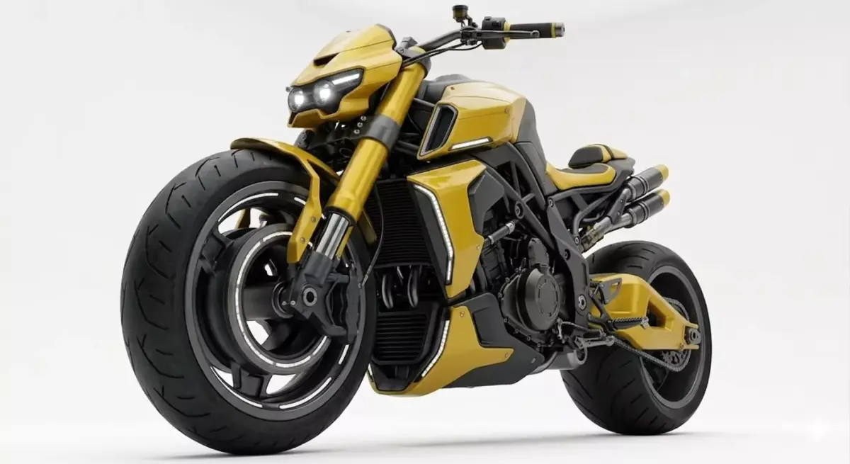 Urban Streetfighter High-Poly Concept Motorcycle 3D model