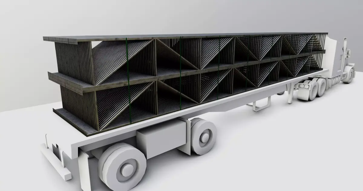 CARGO MODELS FOR TRUCK TRAILER-Roof Modul Type-4 3D model