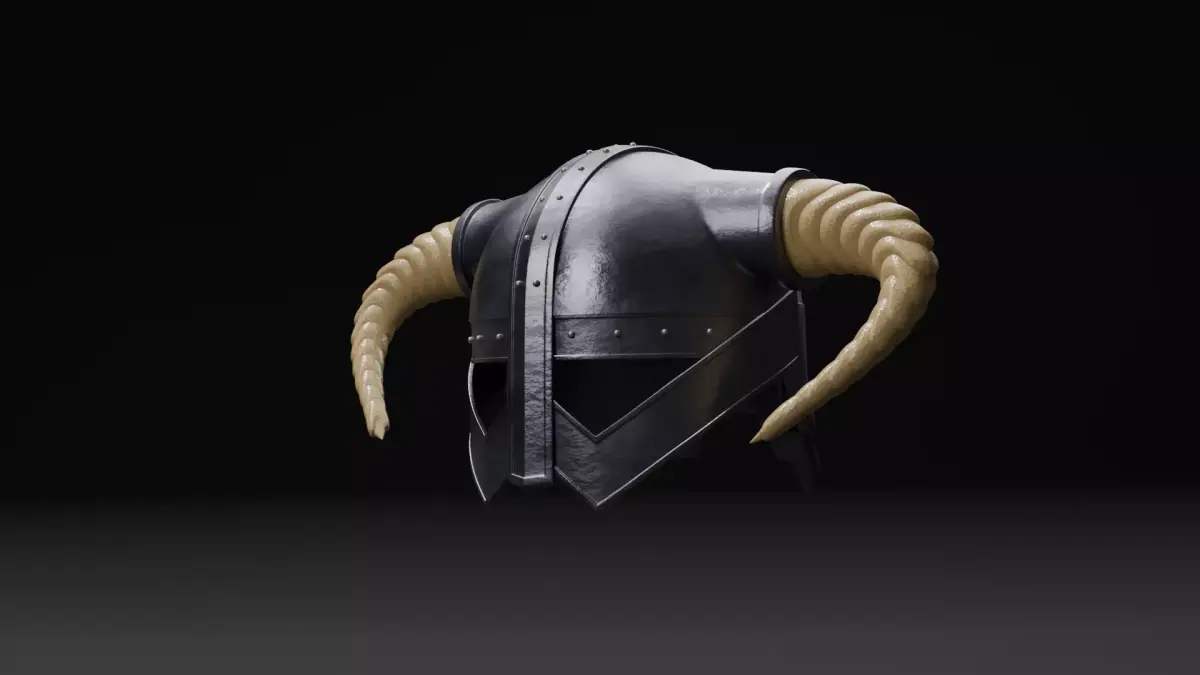 VIKING HELMET 3D LOW POLY Low-poly 3D model