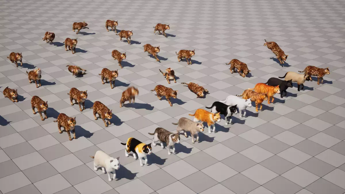 Cats Pack Free 3D model