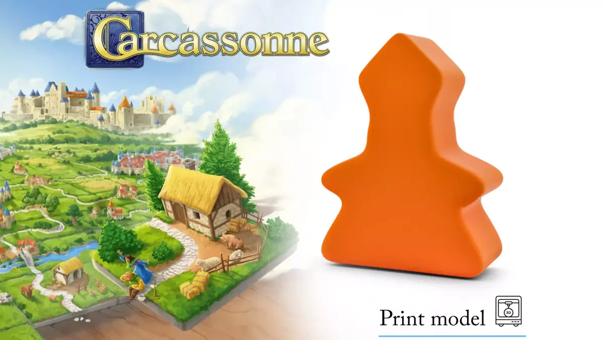 Stylized Abbot Meeple  Board Game Asset  03 3D print model