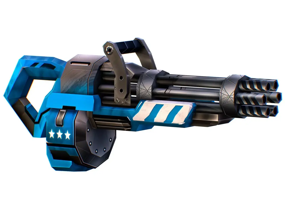 LowPoly Sci-Fi Assault Heavy Machine Gun Low-poly 3D model buy