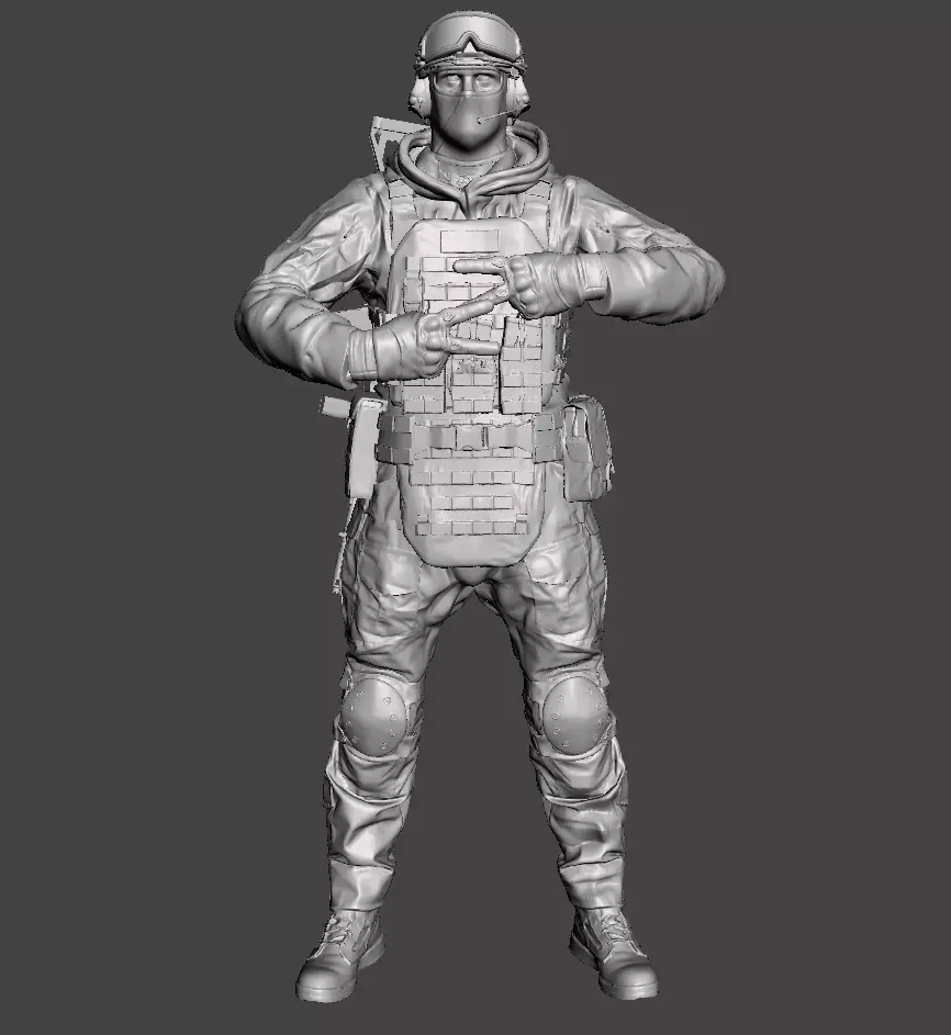 soldier 3d model for 3d printing in 3 poses 3D print model