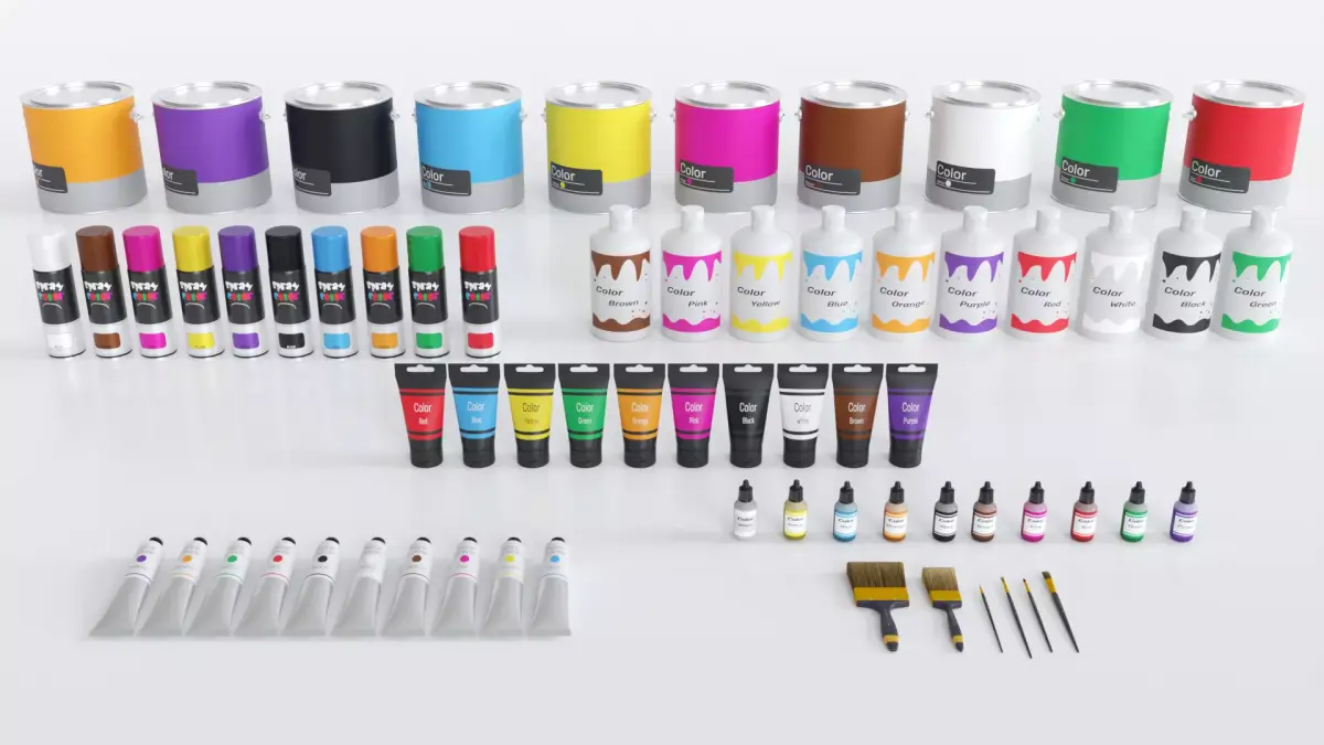 Pack 6 Paint Containers Colors