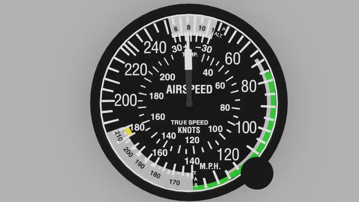 True Air speed indicator 3D model