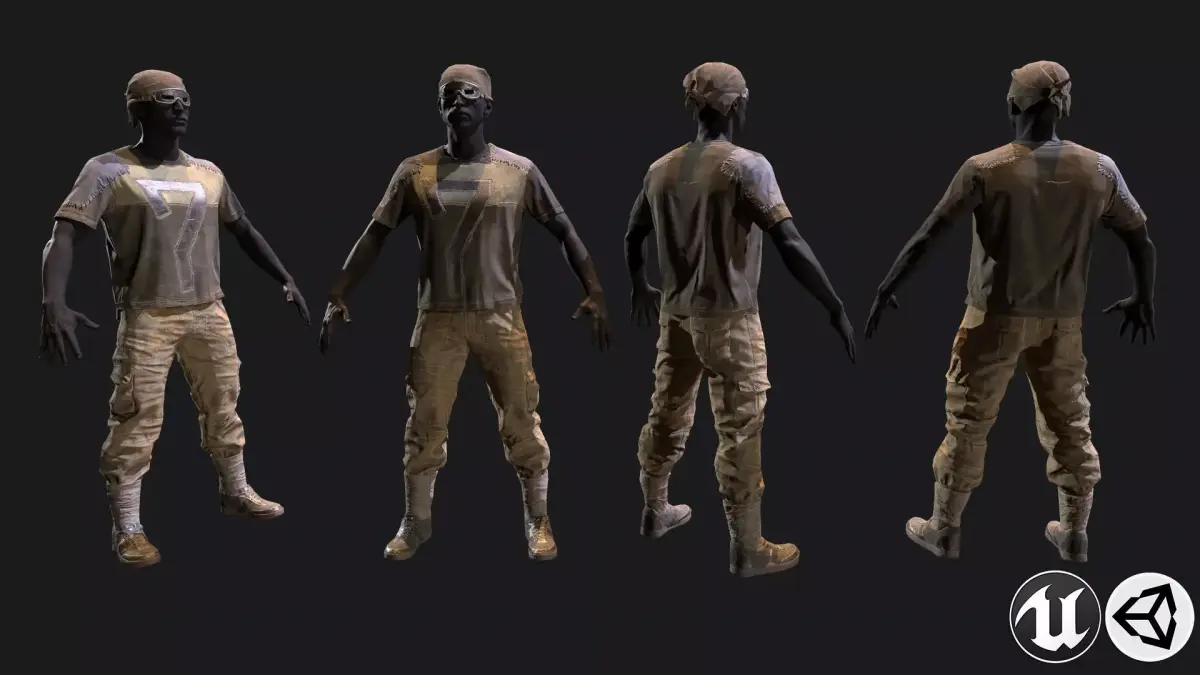 Skull armor 12 Low-poly 3D model