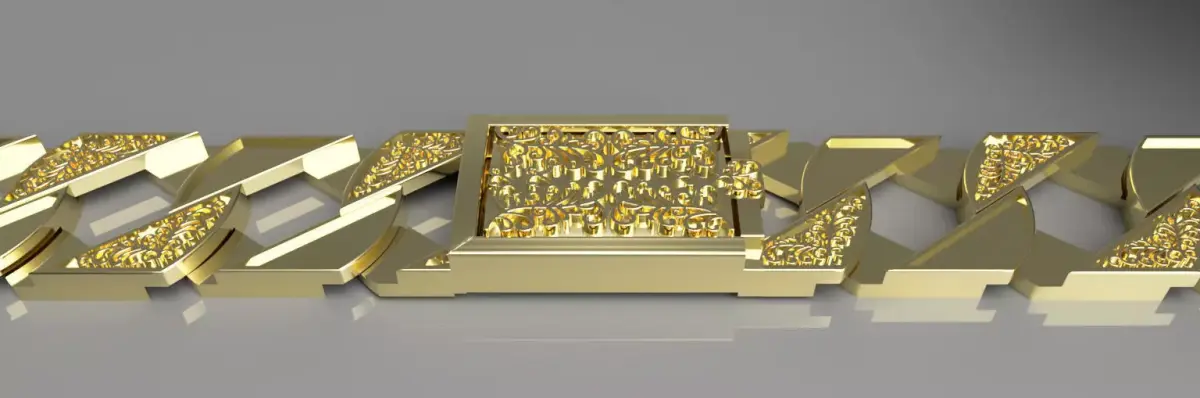 9ct english chaps bracelet 5 part  3D print model
