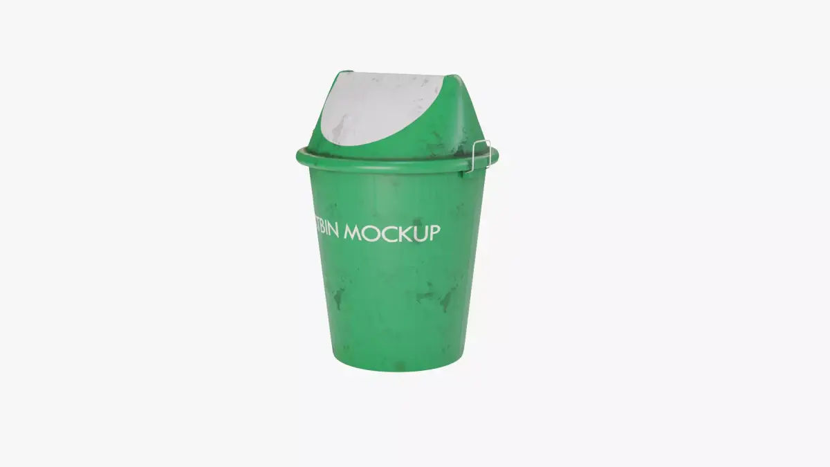 Dustbin 2 trash can 3D model