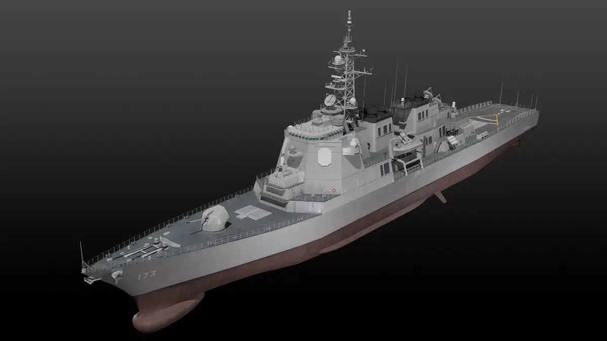 JMSDF Kongo class guild missile destroyer 3D model