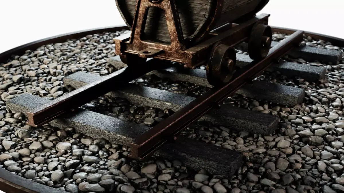 Gold Mining Cart Low-poly 3D model