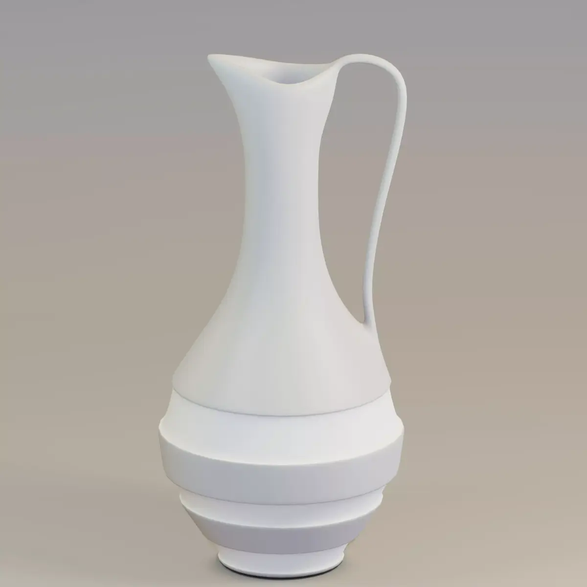 Vintage ceramic pitcher Low-poly 3D model
