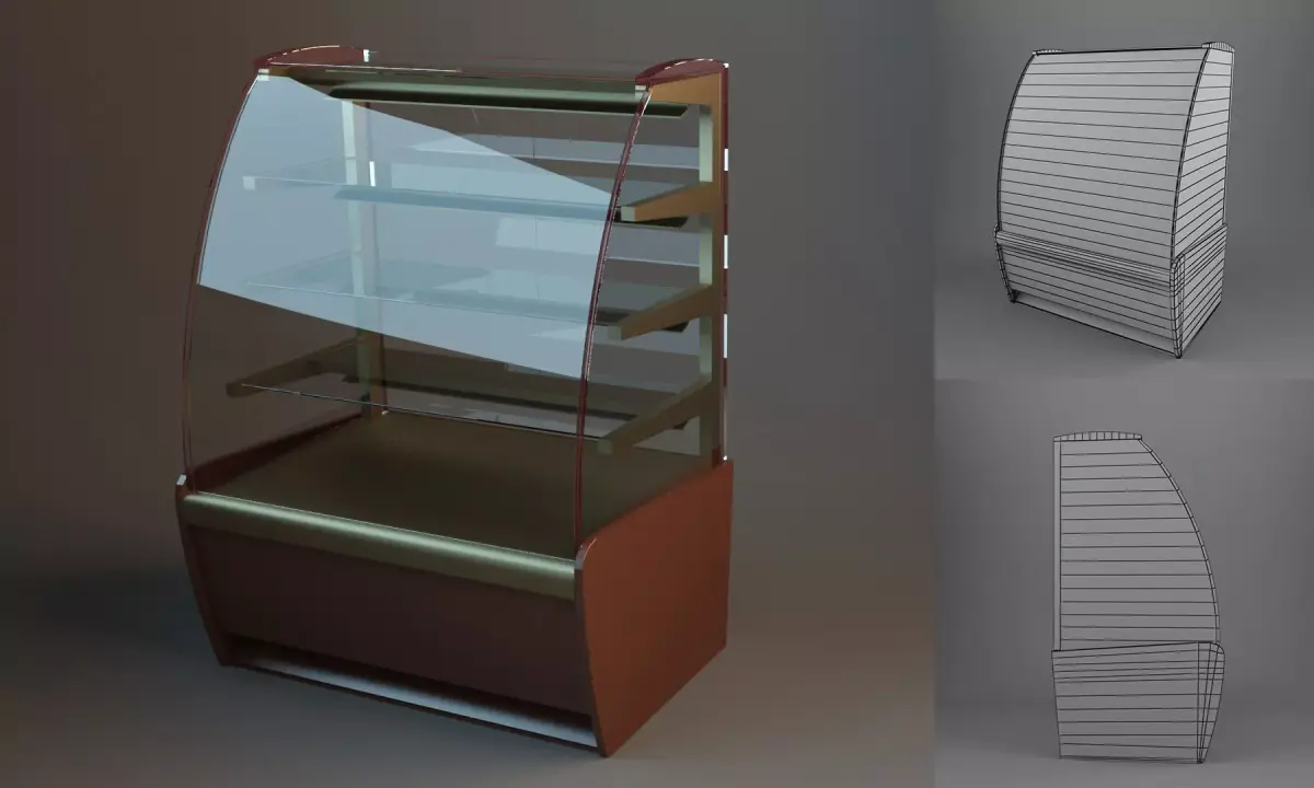 Showcase bakery display case 3D model