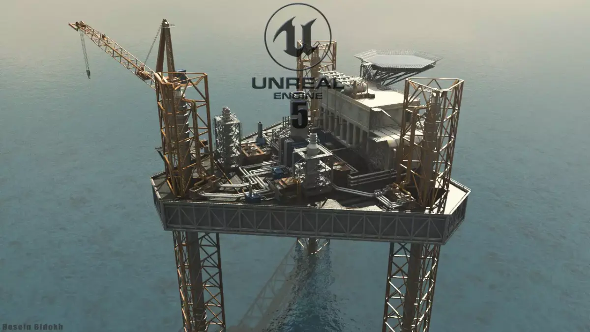 oil platform 3D model shop