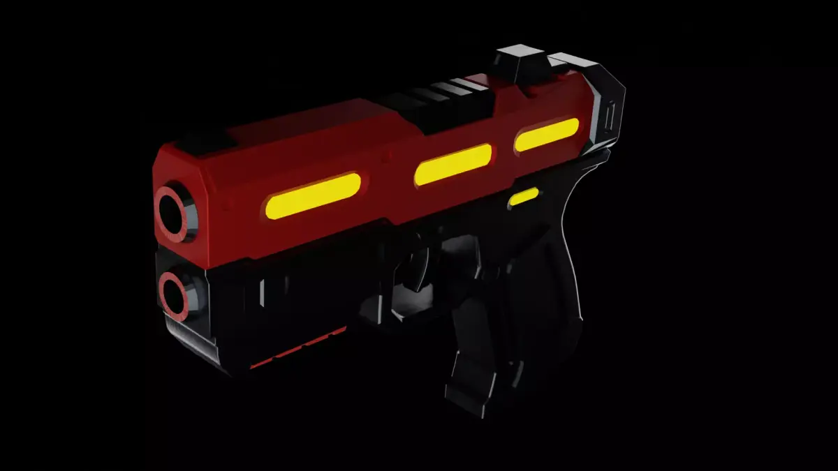 Cyberpunk Gun FX3 Free low-poly 3D model