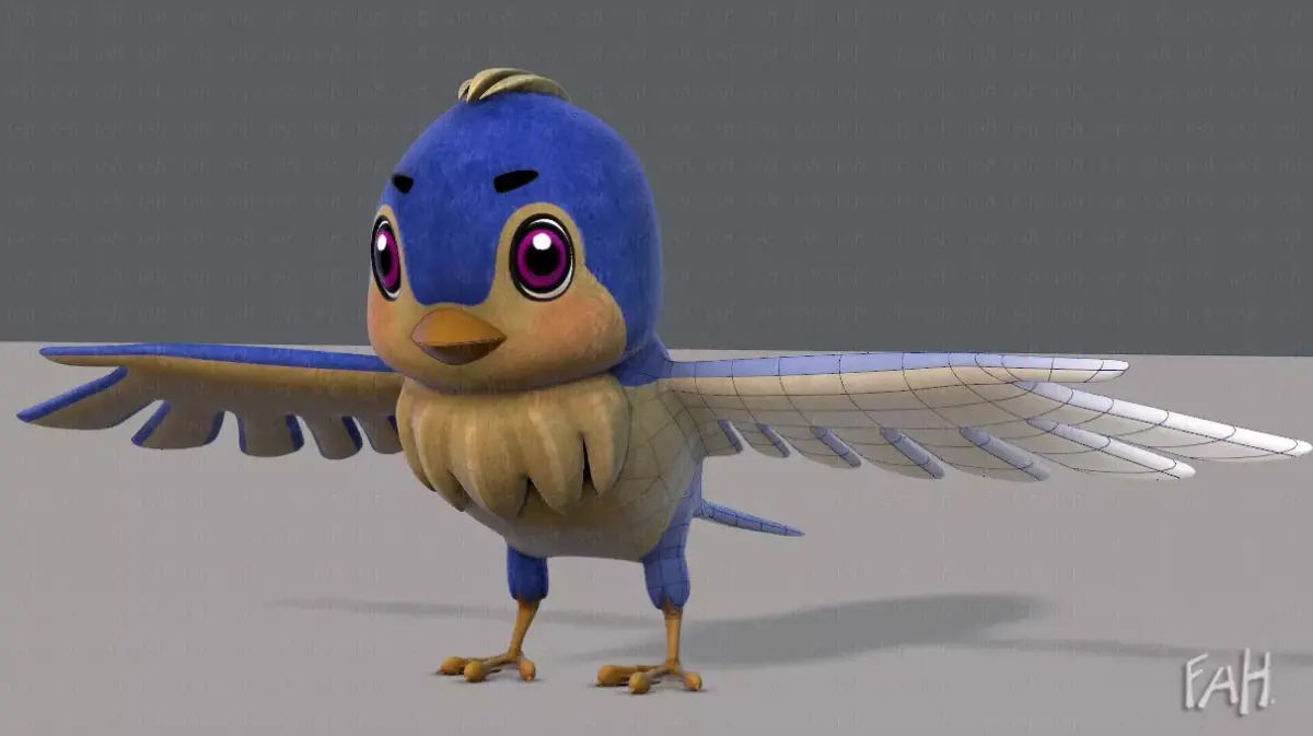 Bird V01 Low-poly 3D model