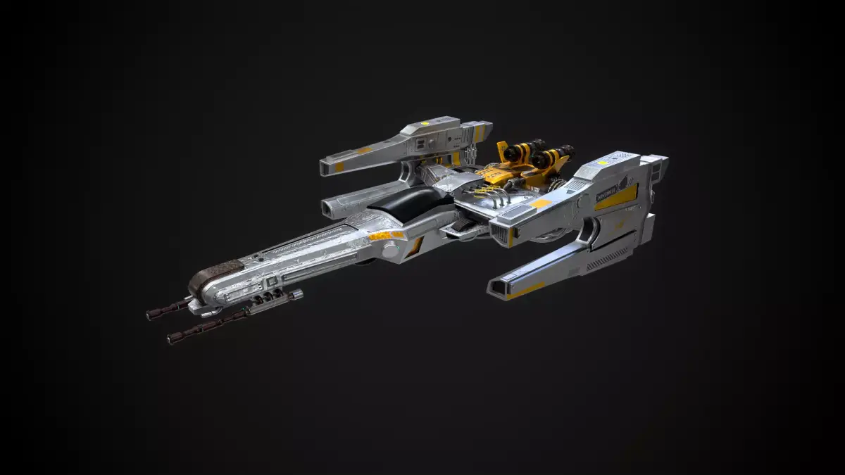 space fighter ship Free low-poly 3D model