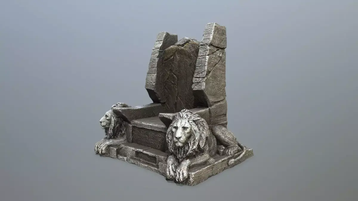 Lion Throne Low-poly 3D model order