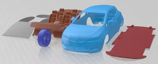 Opel Astra GTC 2012 Printable Car 3D print model