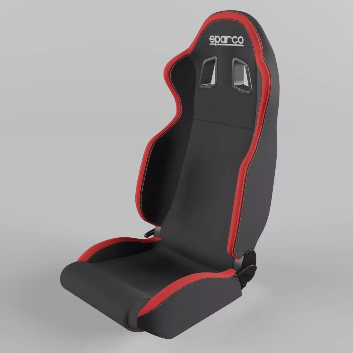 Racing Seat Sparco R100 Fabric Black-Red 3D model
