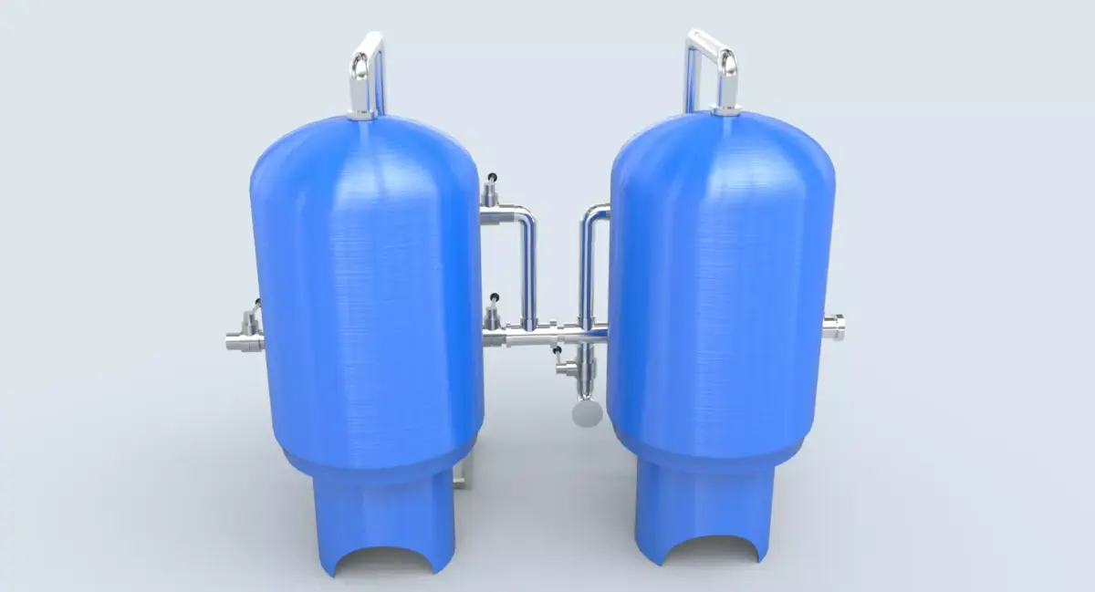 Sand Carbon Filter For Water Treatment Low-poly 3D model