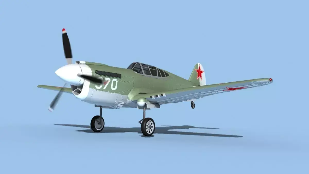 Curtiss P-40F Tomahawk V16 Soviet Union 3D model