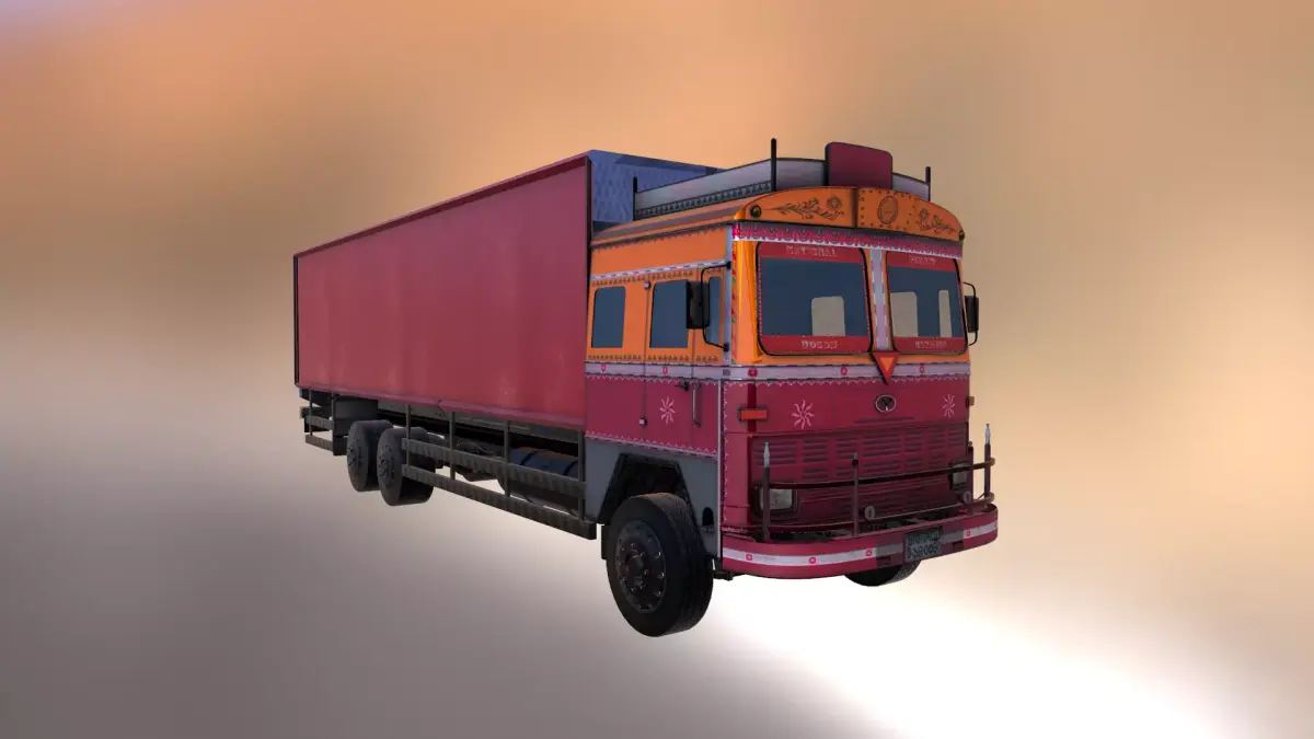 INDIAN TRUCK  Low-poly 3D model