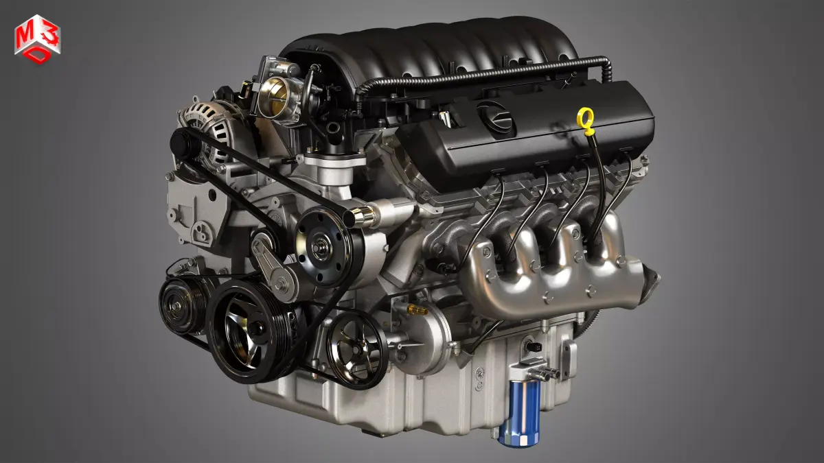 1500 Silverado Engine - V8 Pickup Truck Engine 3D model