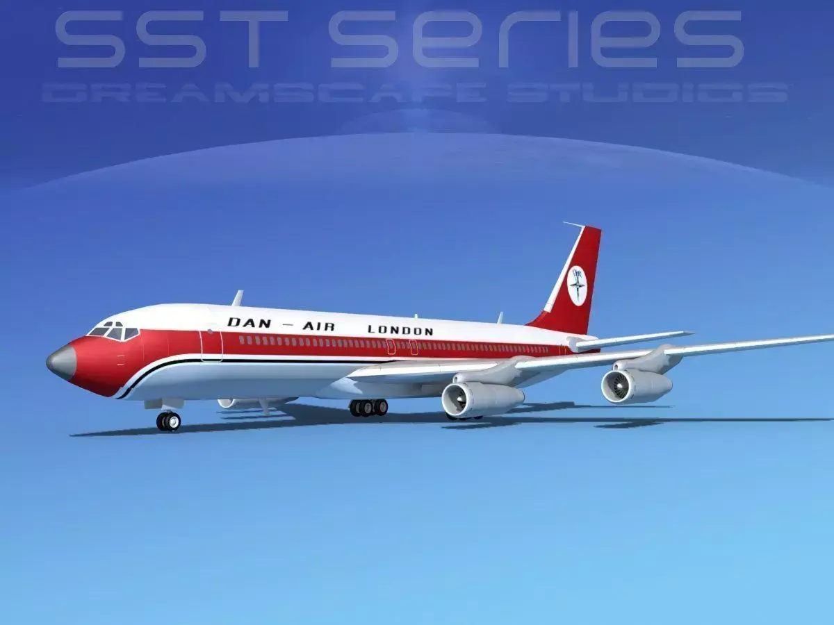 Boeing 707-320 SS Dan Air London 3D model