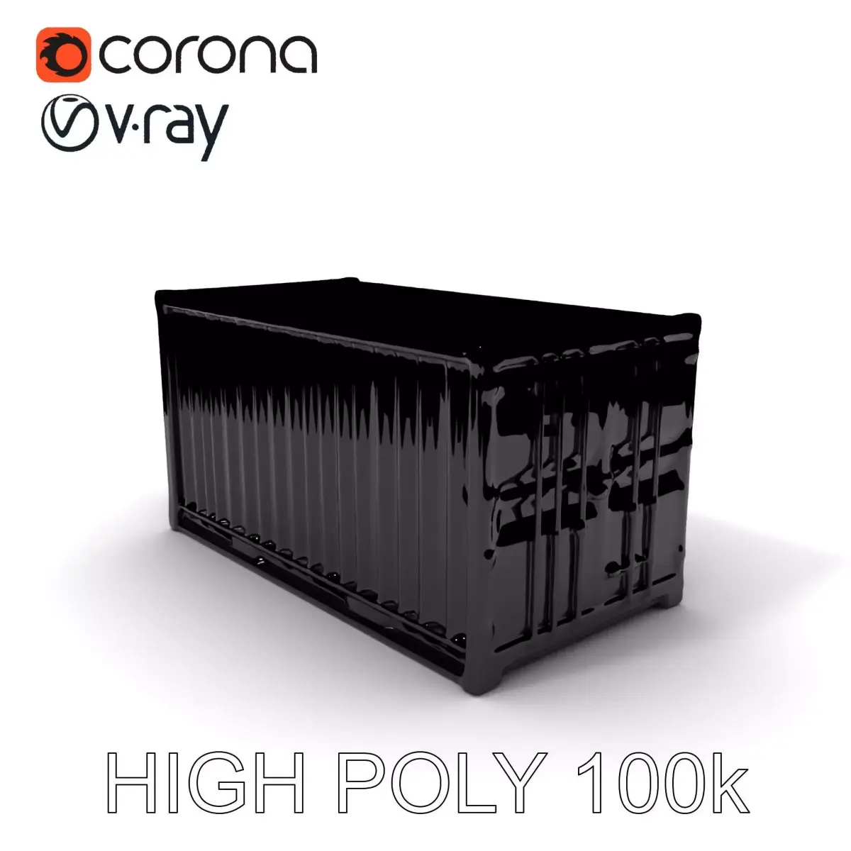 Cargo Shipping Container D Model Pack Low-poly 3D model