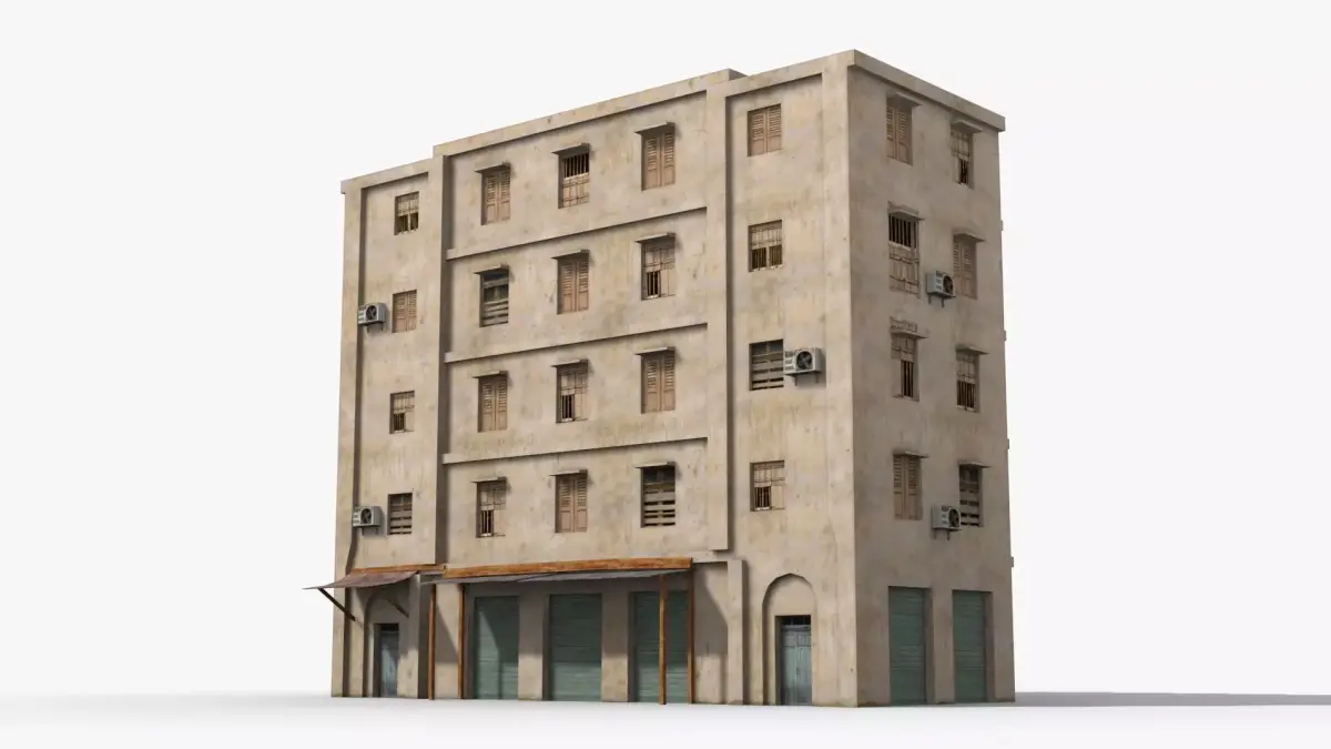 Arab Middle East Building x31 Low-poly 3D model