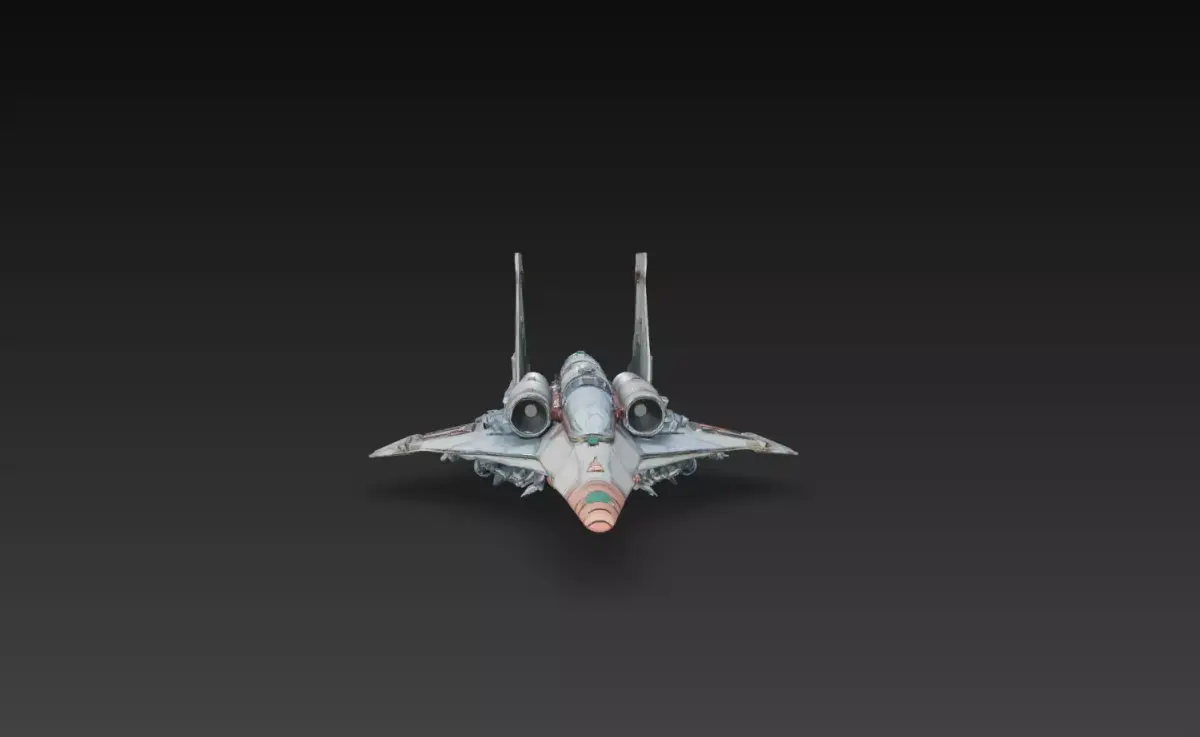 Sci-Fi Air Superiority Heavy Interceptor Fighter STL 3D print model