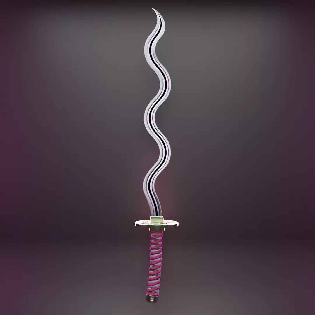 Iguro Obanai-Twisted Nichirin Sword from Kimetsu No Yaiba 3D model