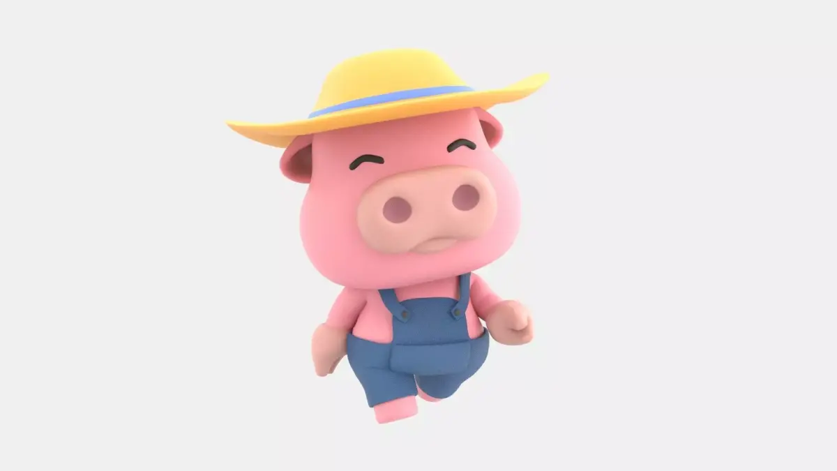 Cute Pig 3D Illustration 3D model order