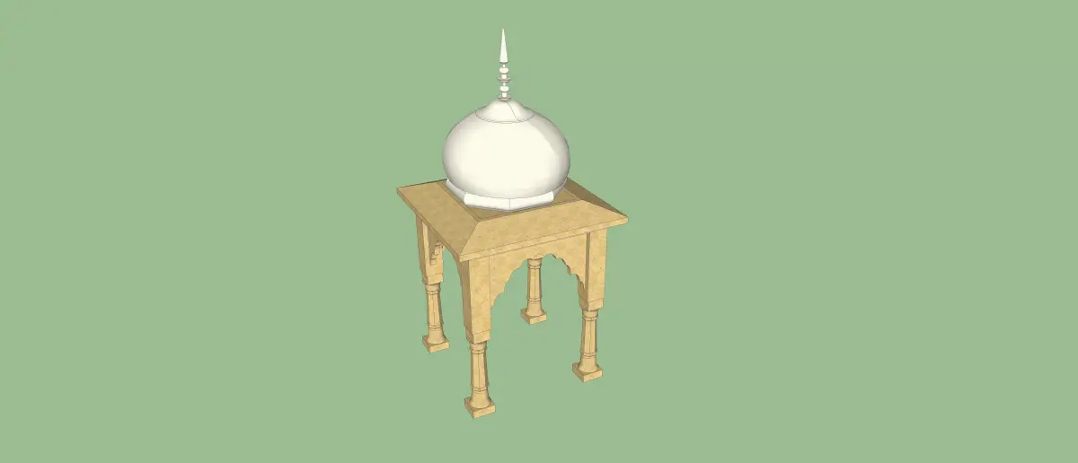 indian jodhpuri stone chatri Low-poly 3D model