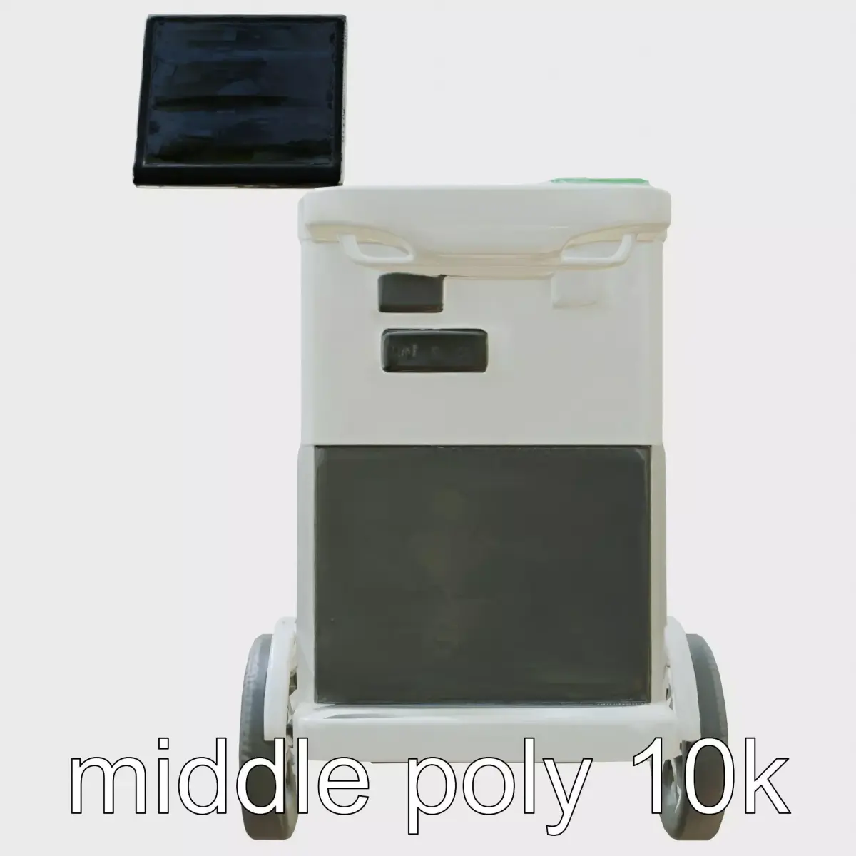 Mobile Medical Cart with High-Resolution Pivoting Screen Low-poly 3D model