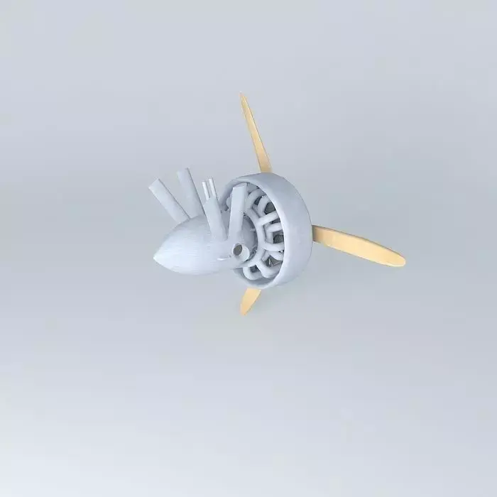 ARGO AIRCRAFTS 9 cylinder radial engine 3D model