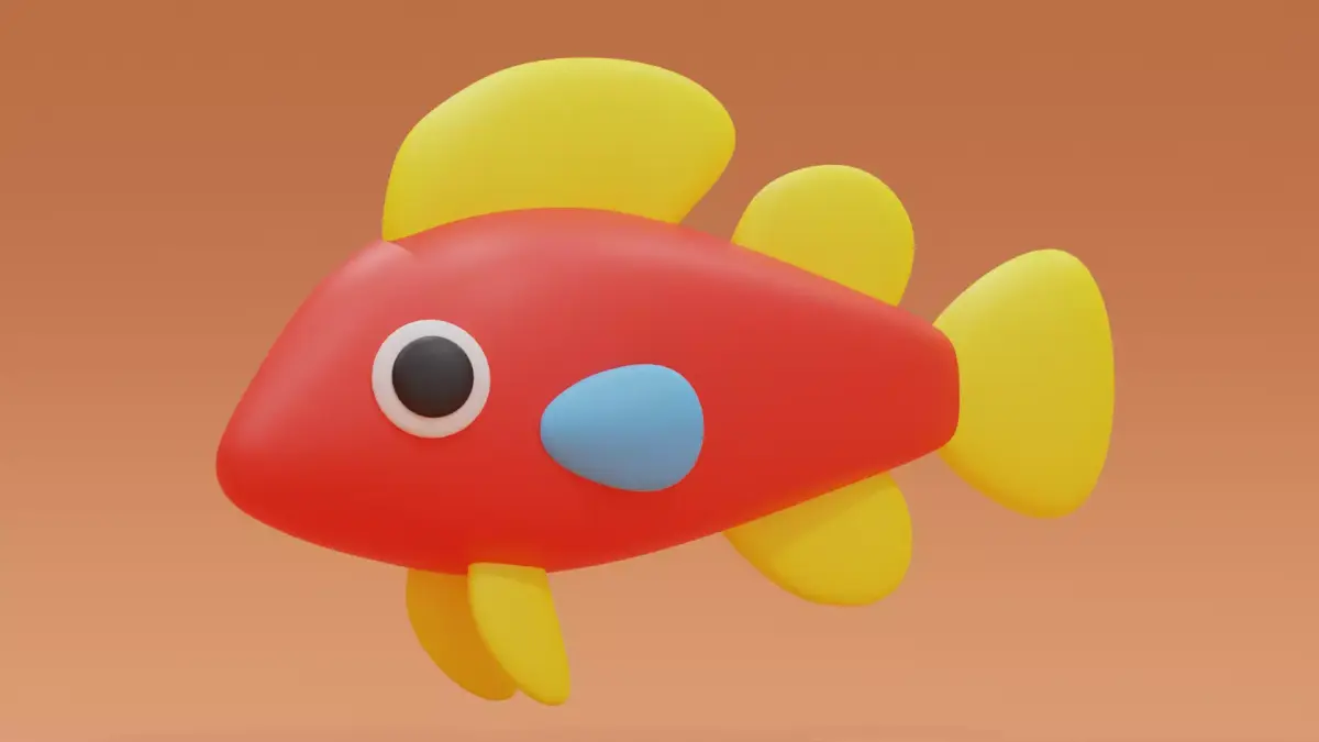 Cartoon Cute Fish 3D model purchase