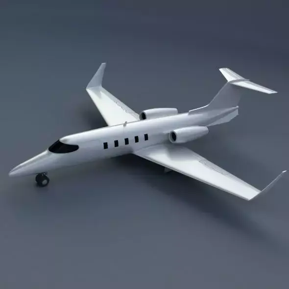 Learjet 28-29 Longhorn private jet CAD model 3D model