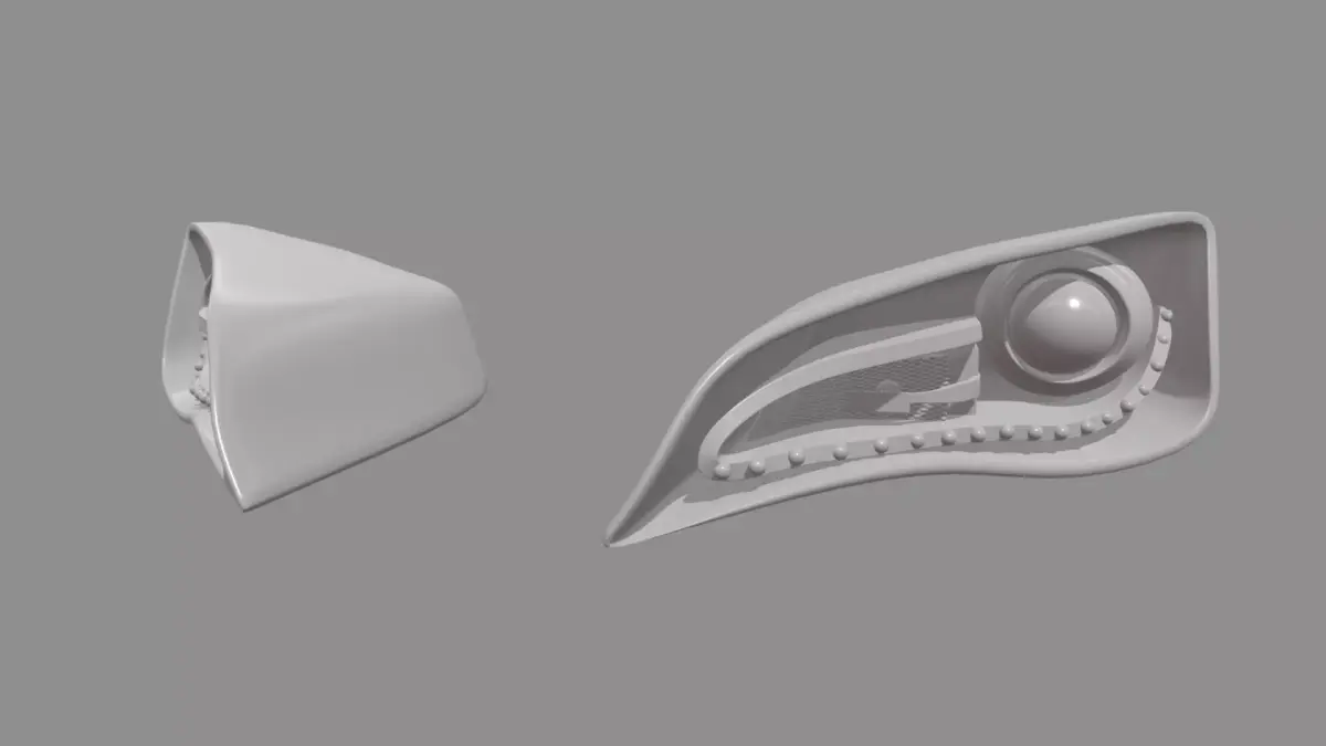 Headlights Audi R8 Custom Low-poly 3D model