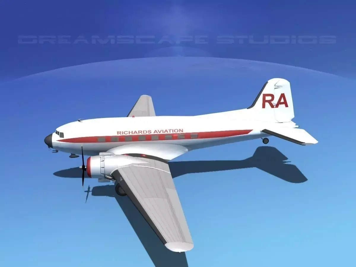 Douglas DC-3 Richards 3D model