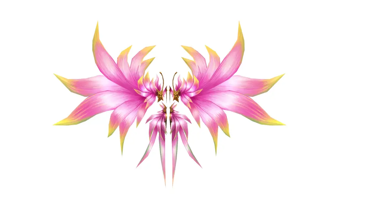 Pink Wing Low-poly 3D model