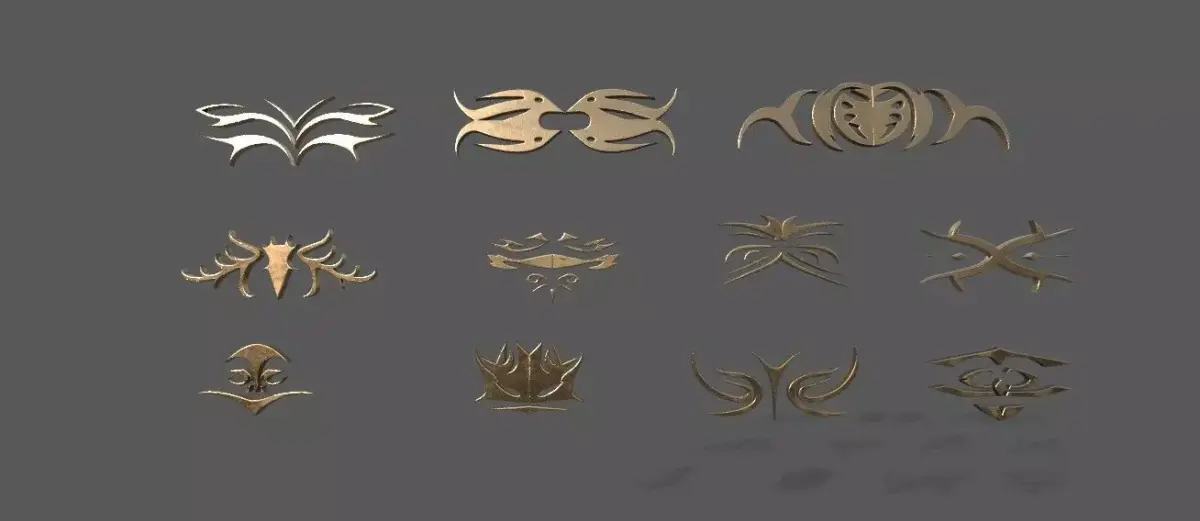 GOTHIC MOTIF PACK 3D MODEL Low-poly 3D model