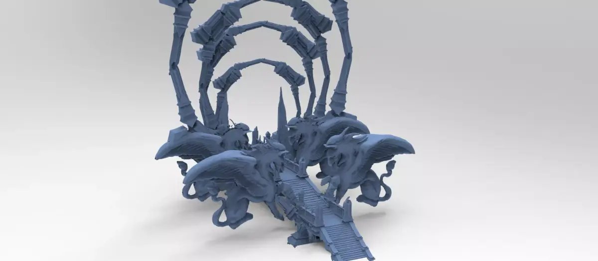 Arch Perseus Medusa Bridge Horse  3D model