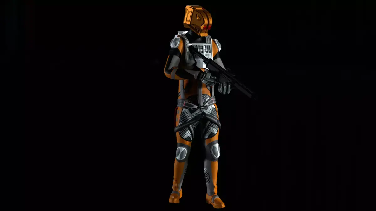 Robot Soldier - Assault Soldier Low-poly 3D model 2