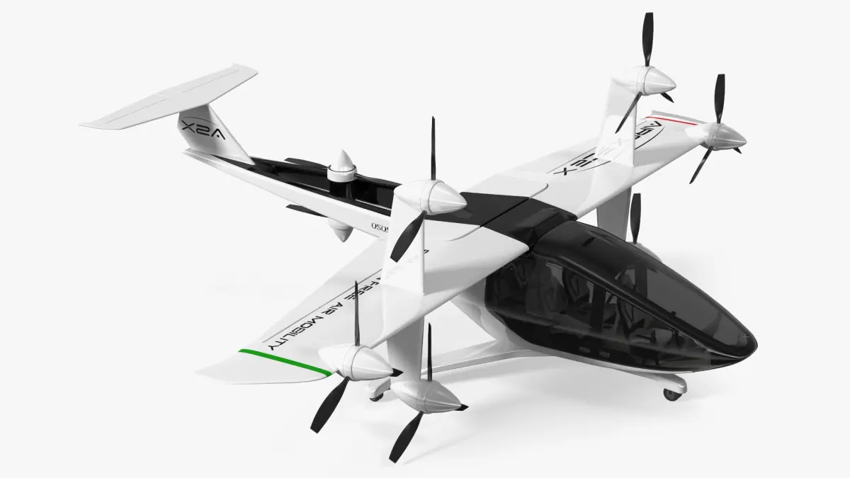 MOBi-One V1 ASX Aircraft Rigged 3D model