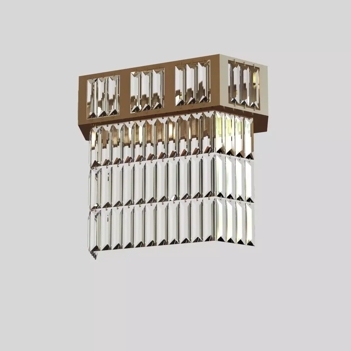 or illuminazione custom made brass sconce 3D model
