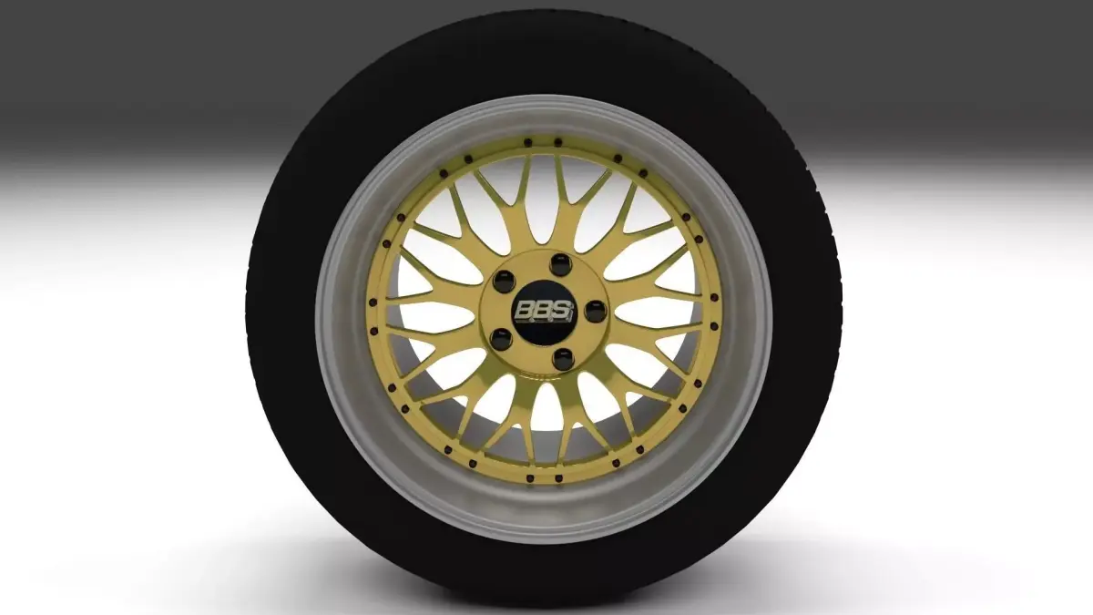 BBS Wheel Gold 3D model