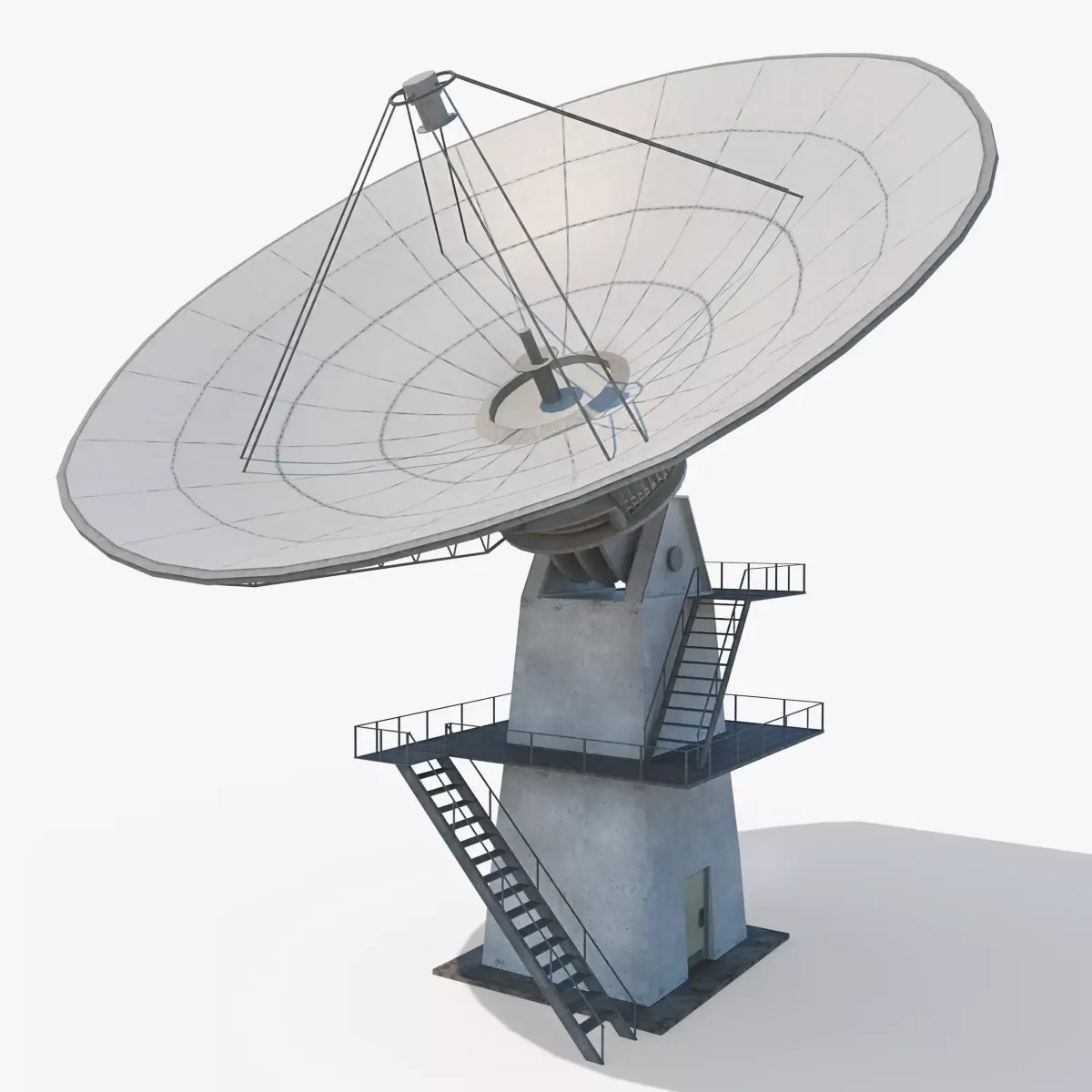 Satellite Dish - Antenna Low-poly 3D model