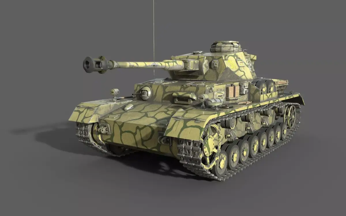 Panzer IV G medium tank Low-poly 3D model