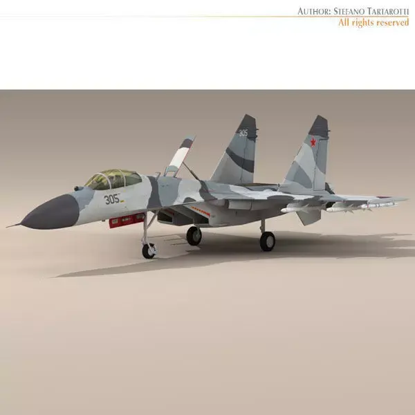 Su-27 Flanker 3D model buy